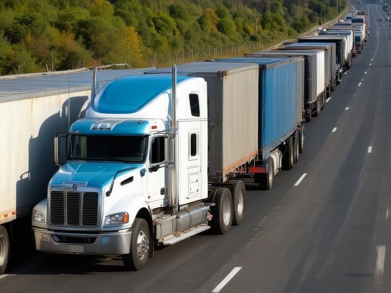 Professional truck graphics workshop with equipment and paint supplies