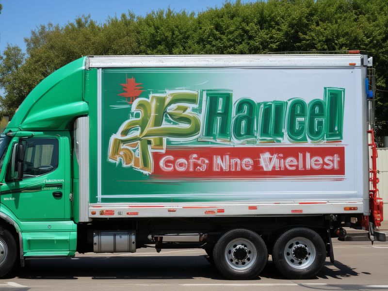 Professional truck with fleet branding and logo application