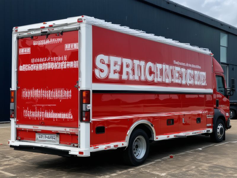 Professional truck lettering application process
