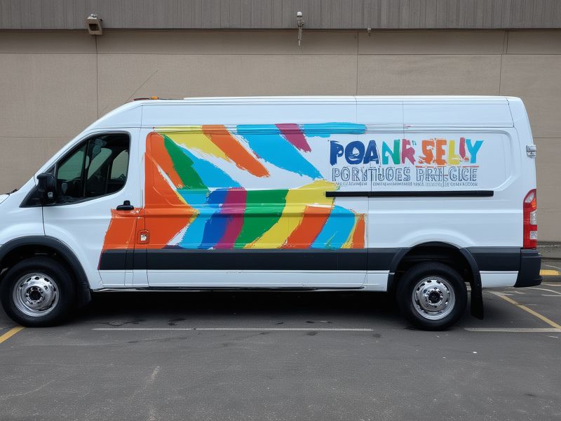 Professional truck painting workshop with precision equipment